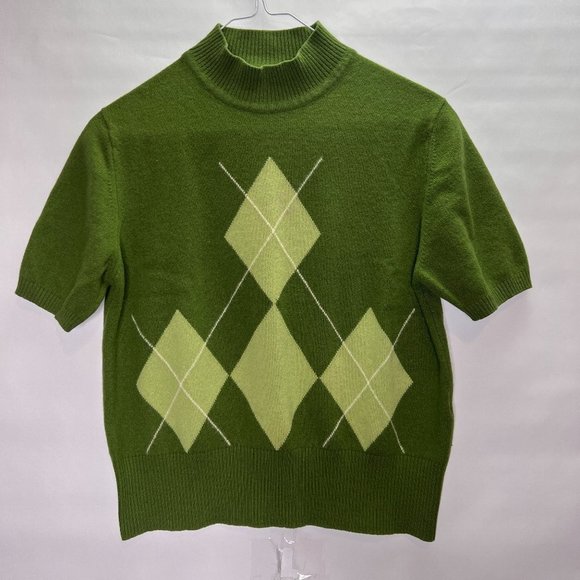 Tops - 100% Wool Green Cropped Sweater S/M